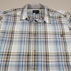 Marmot Plaid Shirt Short Sleeve Button‎ Up Men's Size XL Outdoor Casual Everyday